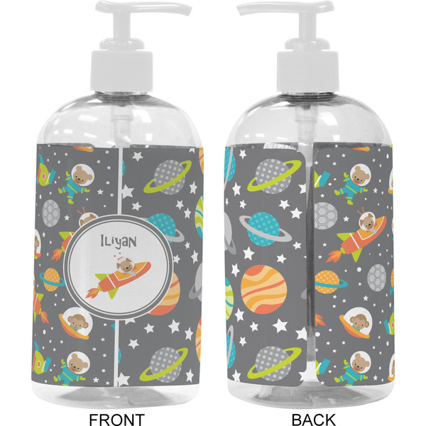 Space Explorer 16 oz Plastic Liquid Dispenser- Approval- White