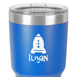 Space Explorer 30 oz Stainless Steel Tumbler - Royal Blue - Single-Sided (Personalized)
