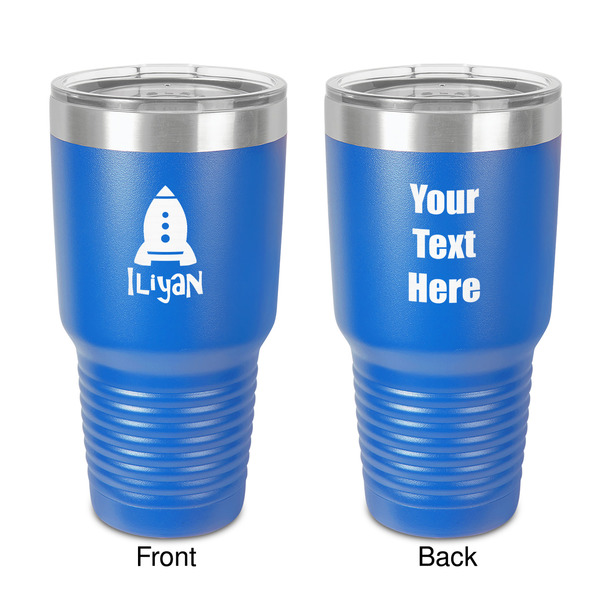 Custom Space Explorer 30 oz Stainless Steel Tumbler - Royal Blue - Double-Sided (Personalized)
