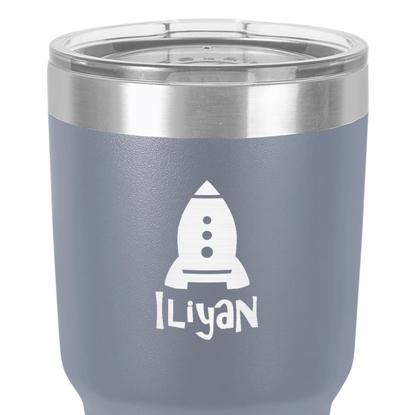 Space Explorer 30 oz Stainless Steel Ringneck Tumbler - Grey - Close Up