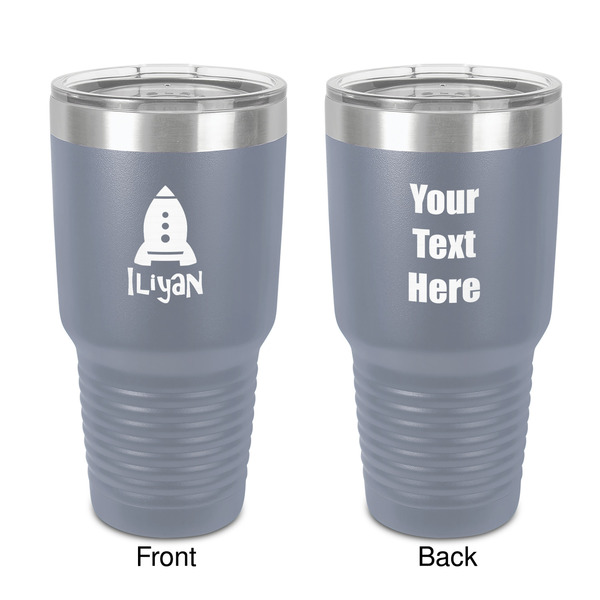 Custom Space Explorer 30 oz Stainless Steel Tumbler - Grey - Double-Sided (Personalized)