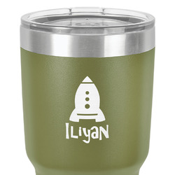 Space Explorer 30 oz Stainless Steel Tumbler - Olive - Single-Sided (Personalized)