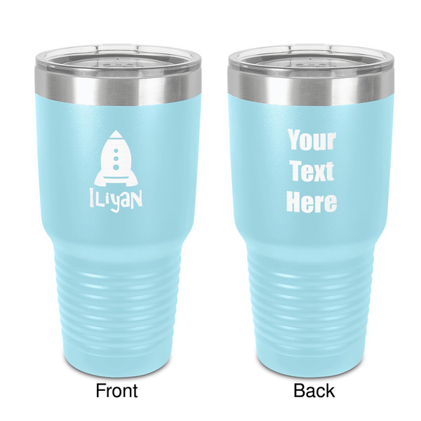 Custom Space Explorer 30 oz Stainless Steel Tumbler - Teal - Double-Sided (Personalized)