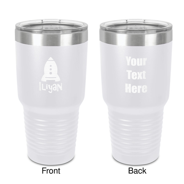 Custom Space Explorer 30 oz Stainless Steel Tumbler - White - Double-Sided (Personalized)