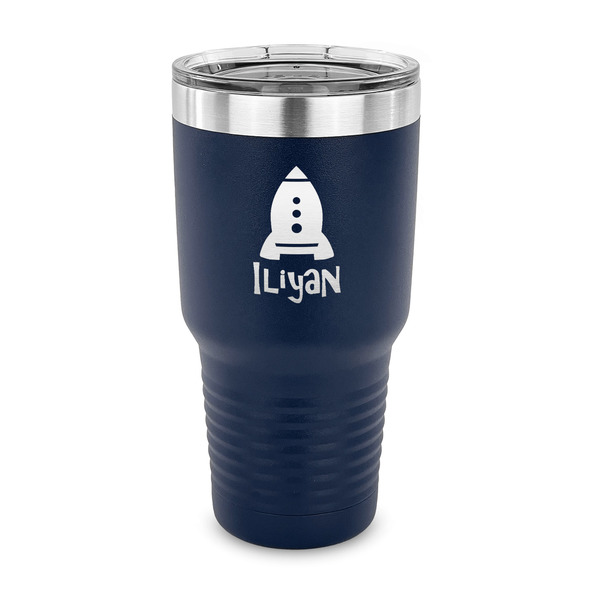 Custom Space Explorer 30 oz Stainless Steel Tumbler - Navy - Single Sided (Personalized)
