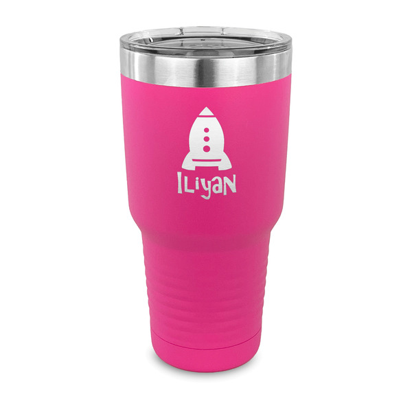 Custom Space Explorer 30 oz Stainless Steel Tumbler - Pink - Single Sided (Personalized)