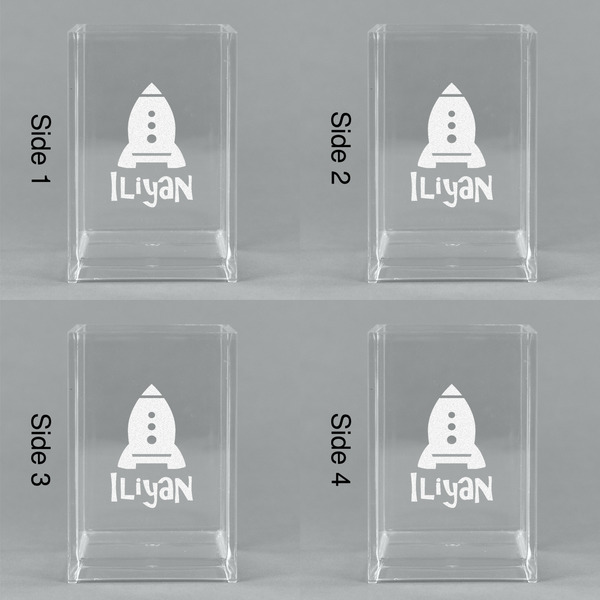 Space Explorer Acrylic Pen Holder - All Sides