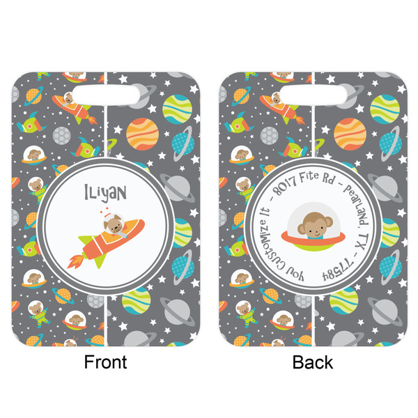 Space Explorer Aluminum Luggage Tag (Front + Back)