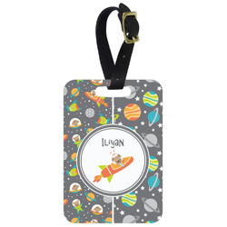 Space Explorer Metal Luggage Tag w/ Name or Text