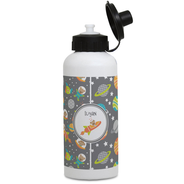 Custom Space Explorer Water Bottles - Aluminum - 20 oz - White (Personalized)
