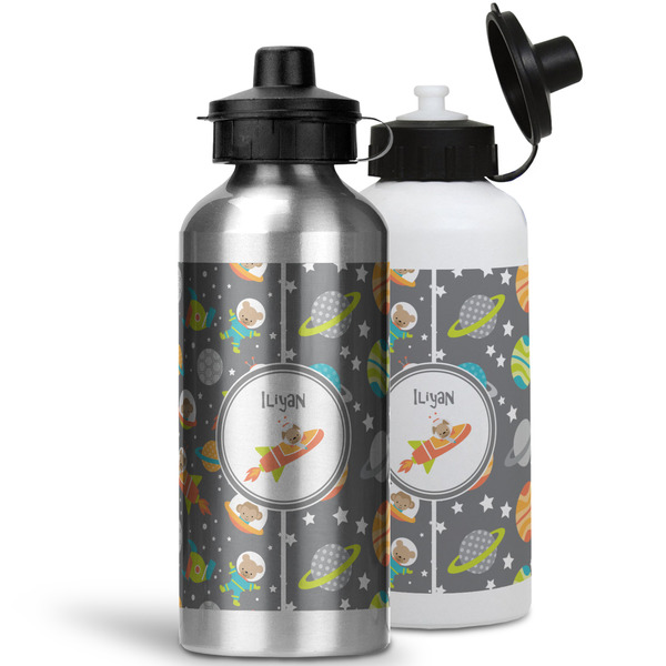 Space Explorer Aluminum Water Bottles - MAIN (white &silver)