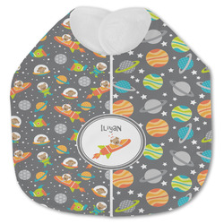 Space Explorer Jersey Knit Baby Bib w/ Name or Text