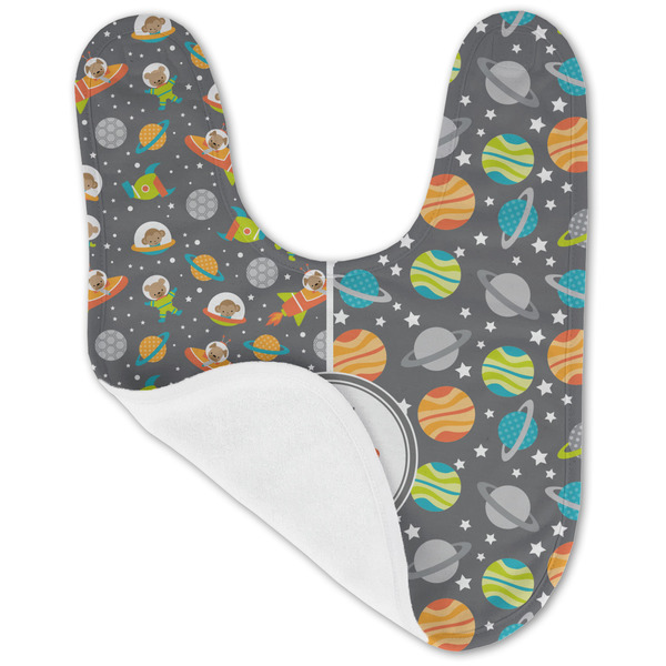 Space Explorer Baby Bib - AFT folded