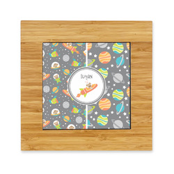 Space Explorer Bamboo Trivet with Ceramic Tile Insert (Personalized)