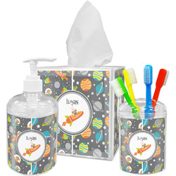 Space Explorer Acrylic Bathroom Accessories Set w/ Name or Text