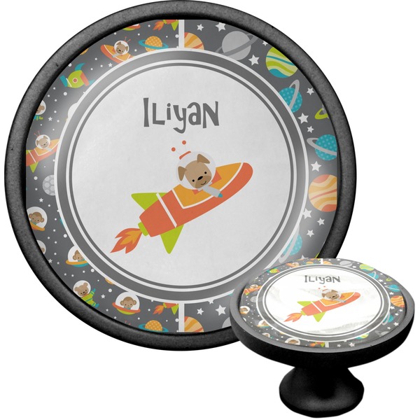 Custom Space Explorer Cabinet Knob (Black) (Personalized)