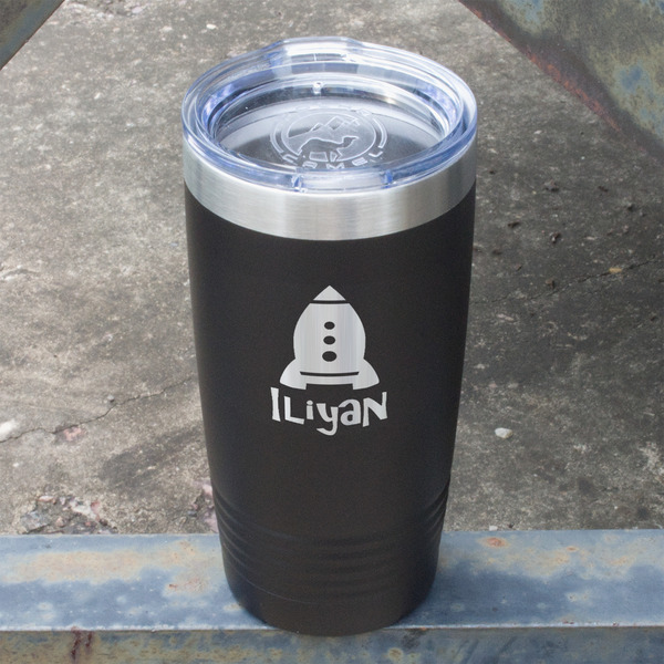 Space Explorer Black Polar Camel Tumbler - 20oz - Angled