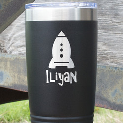 Space Explorer 20 oz Stainless Steel Tumbler - Black - Single Sided (Personalized)