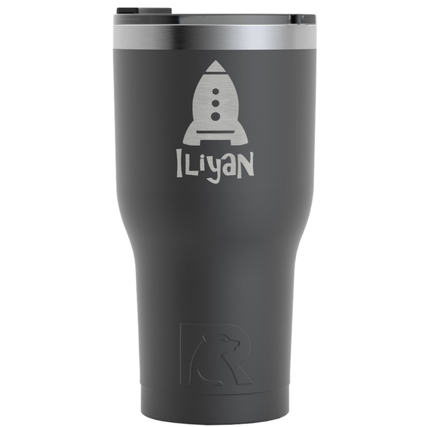 Custom Space Explorer RTIC Tumbler - Black - Engraved Front (Personalized)