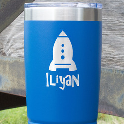 Space Explorer 20 oz Stainless Steel Tumbler - Royal Blue - Double Sided (Personalized)