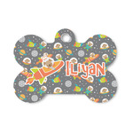 Space Explorer Bone Shaped Dog ID Tag - Small (Personalized)