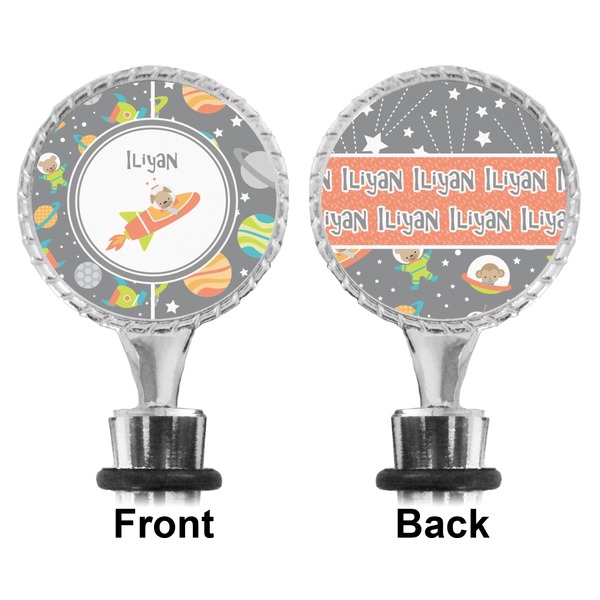Space Explorer Bottle Stopper - Front and Back