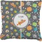 Space Explorer Faux-Linen Throw Pillow 26" (Personalized)