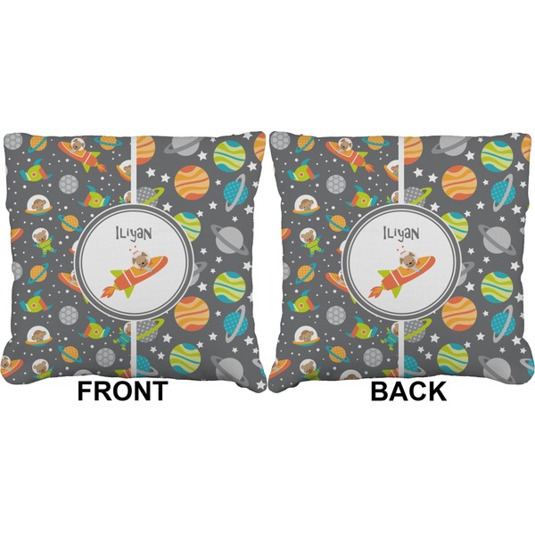 Space Explorer Burlap Pillow Approval