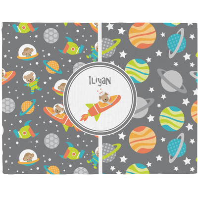 Space Explorer Woven Fabric Placemat - Twill w/ Name or Text