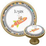 Space Explorer Cabinet Knob - Gold (Personalized)