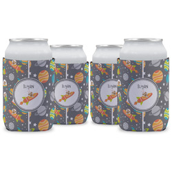 Space Explorer Can Cooler (12 oz) - Set of 4 w/ Name or Text
