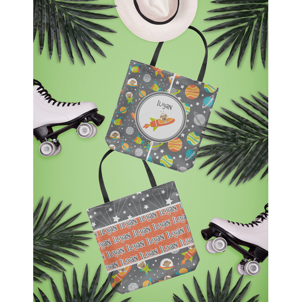 Space Explorer Canvas Tote Lifestyle Front and Back