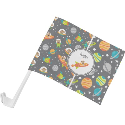 Space Explorer Car Flag - Small w/ Name or Text