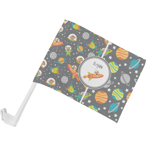 Custom Space Explorer Car Flag - Small w/ Name or Text