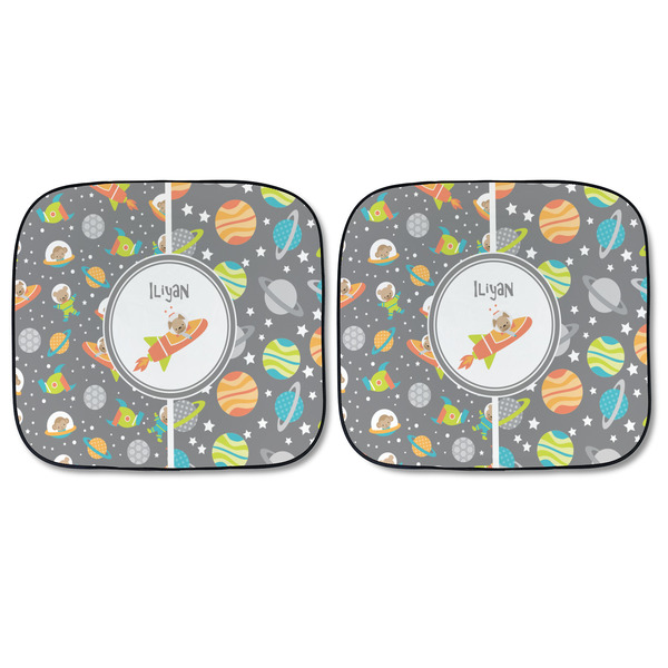 Space Explorer Car Sun Shades - FRONT