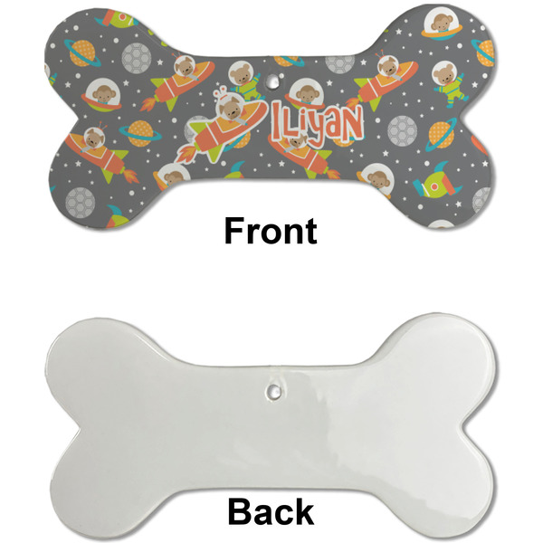 Space Explorer Ceramic Flat Ornament - Bone Front & Back Single Print (APPROVAL)