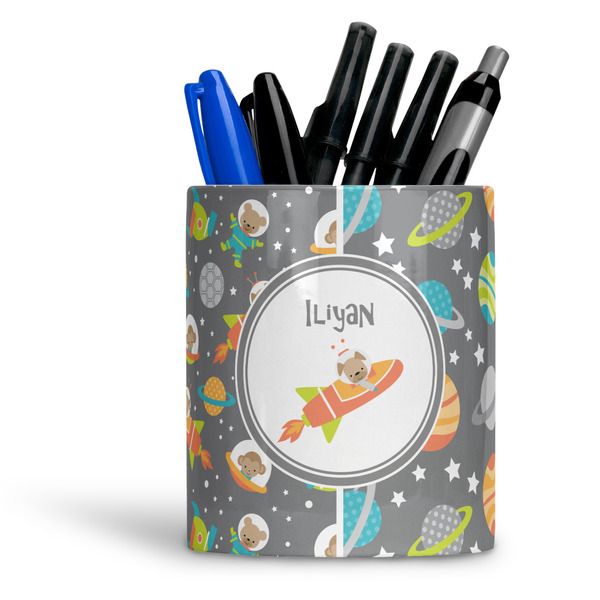 Custom Space Explorer Ceramic Pen Holder