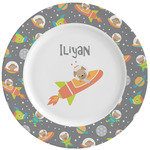 Space Explorer Ceramic Dinner Plates (Set of 4) (Personalized)