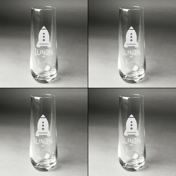 Space Explorer Champagne Flute - Set of 4 - Approval