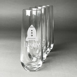 Space Explorer Champagne Flute - Stemless Engraved - Set of 4 (Personalized)
