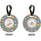 Space Explorer Circle Luggage Tag (Front + Back)
