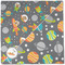 Space Explorer Cloth Napkins - Personalized Dinner (Full Open)