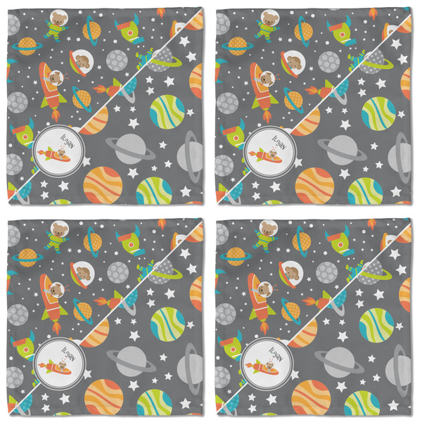 Space Explorer Cloth Napkins - Personalized Lunch (APPROVAL) Set of 4