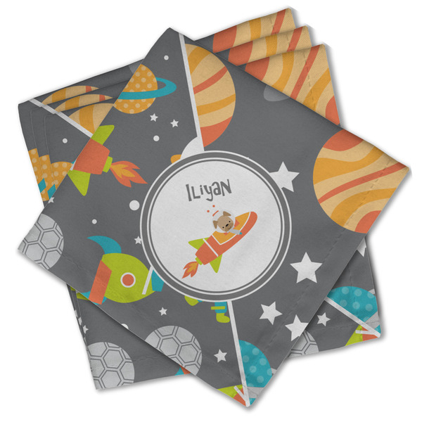 Space Explorer Cloth Napkins - Personalized Lunch (PARENT MAIN Set of 4)