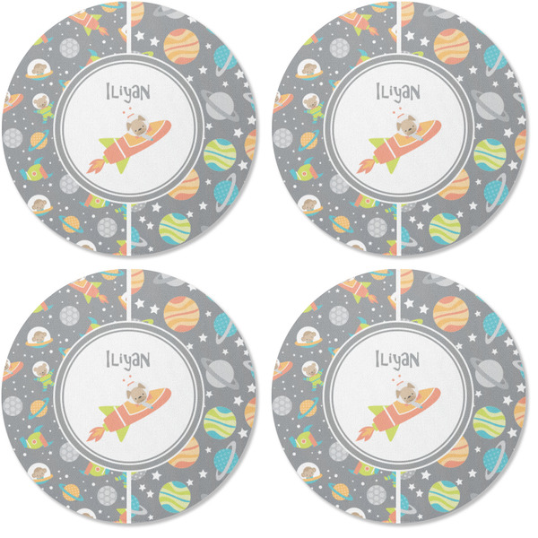 Space Explorer Coaster Round Rubber Back - Apvl