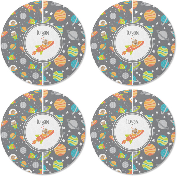Space Explorer Coaster Round Rubber Back - Apvl