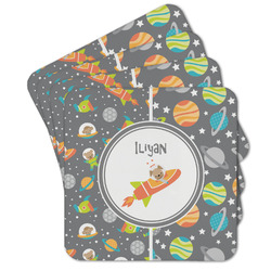 Space Explorer Cork Coaster - Set of 4 w/ Name or Text