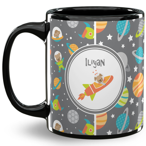 Custom Space Explorer 11 Oz Coffee Mug - Black (Personalized)