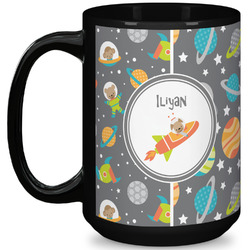Space Explorer 15 Oz Coffee Mug - Black (Personalized)