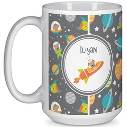 Space Explorer 15 Oz Coffee Mug - White (Personalized)